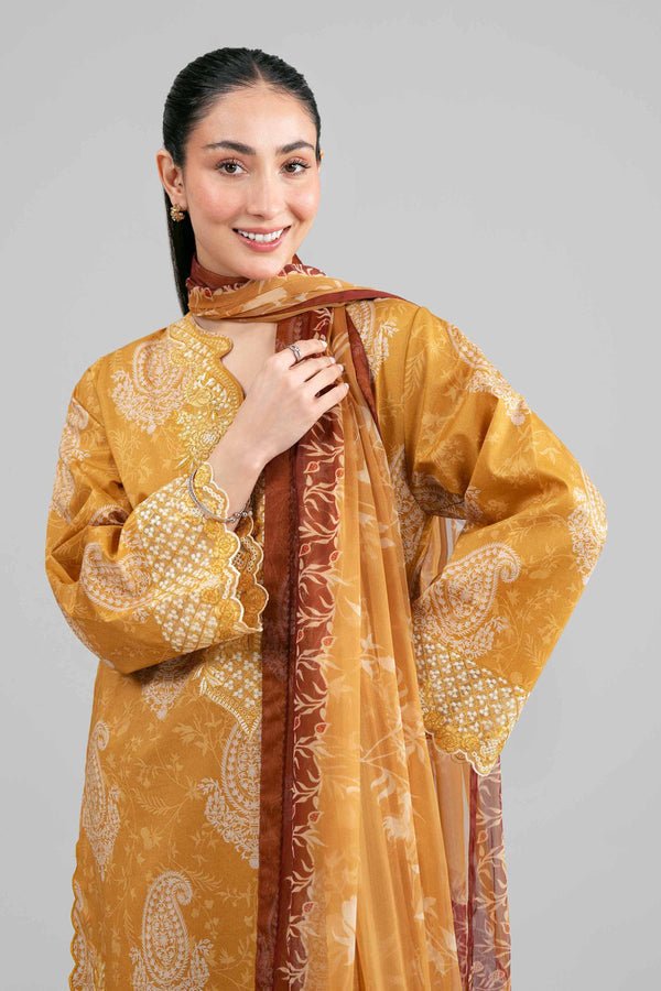Nishat | Eid Lawn | 42601564-Brand:Nishat-Type:Ladies Clothes-Old Gold-Lawn-House of Maryam- Buy in UK, USA