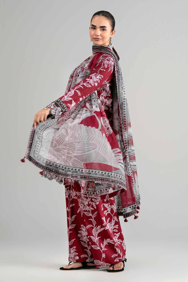 Nishat | Eid Lawn | 42601565-Brand:Nishat-Type:Ladies Clothes-Maroon-Lawn-House of Maryam- Buy in UK, USA