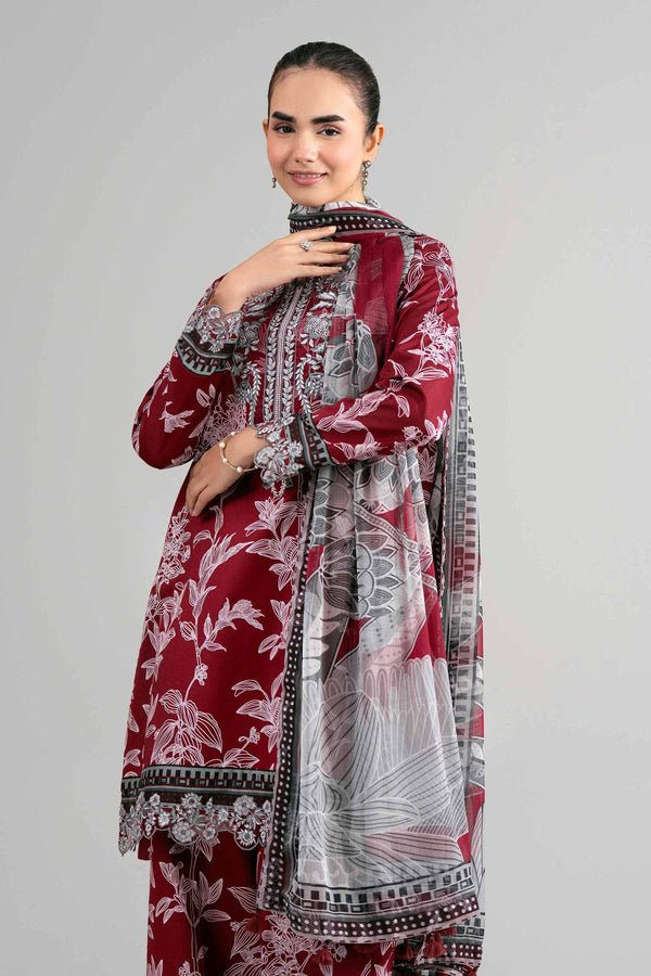 Nishat | Eid Lawn | 42601565-Brand:Nishat-Type:Ladies Clothes-Maroon-Lawn-House of Maryam- Buy in UK, USA