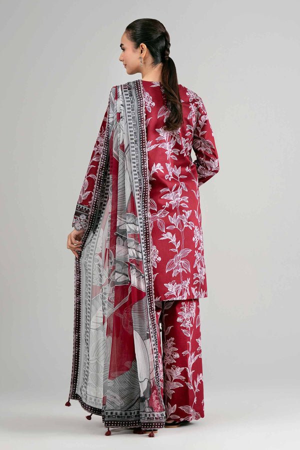 Nishat | Eid Lawn | 42601565-Brand:Nishat-Type:Ladies Clothes-Maroon-Lawn-House of Maryam- Buy in UK, USA