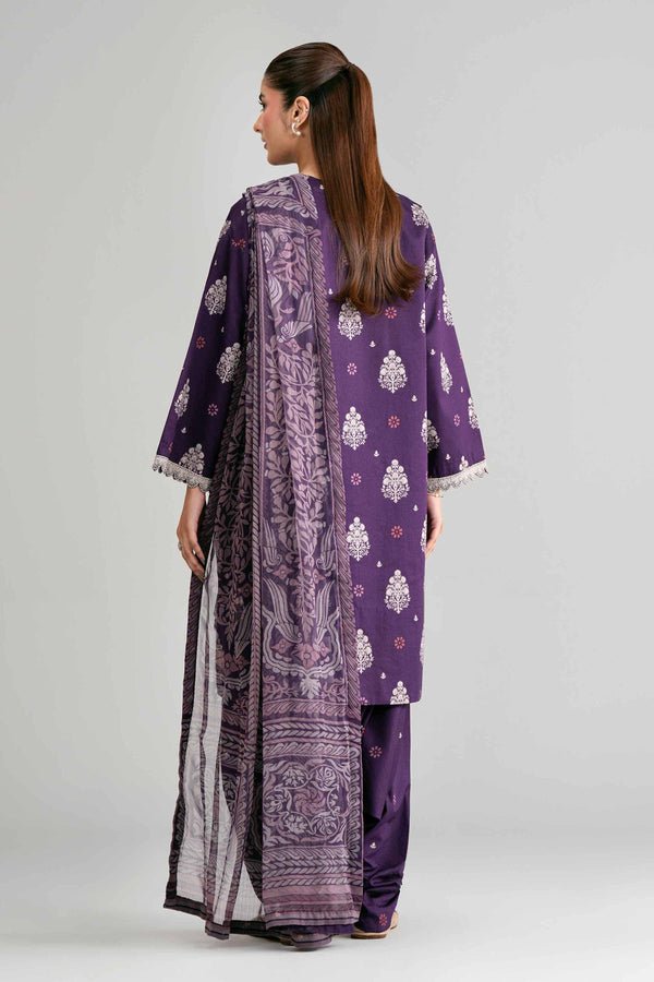 Nishat | Eid Lawn | 42601566-Brand:Nishat-Type:Ladies Clothes-Dark Purple-Lawn-House of Maryam- Buy in UK, USA