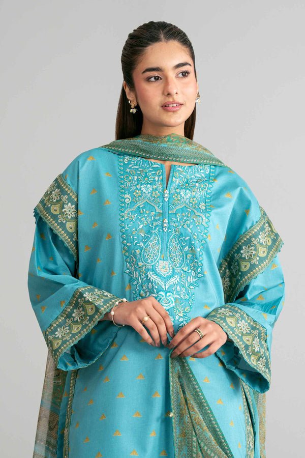 Nishat | Eid Lawn | 42601567-Brand:Nishat-Type:Ladies Clothes-Turqiouse-Lawn-House of Maryam- Buy in UK, USA