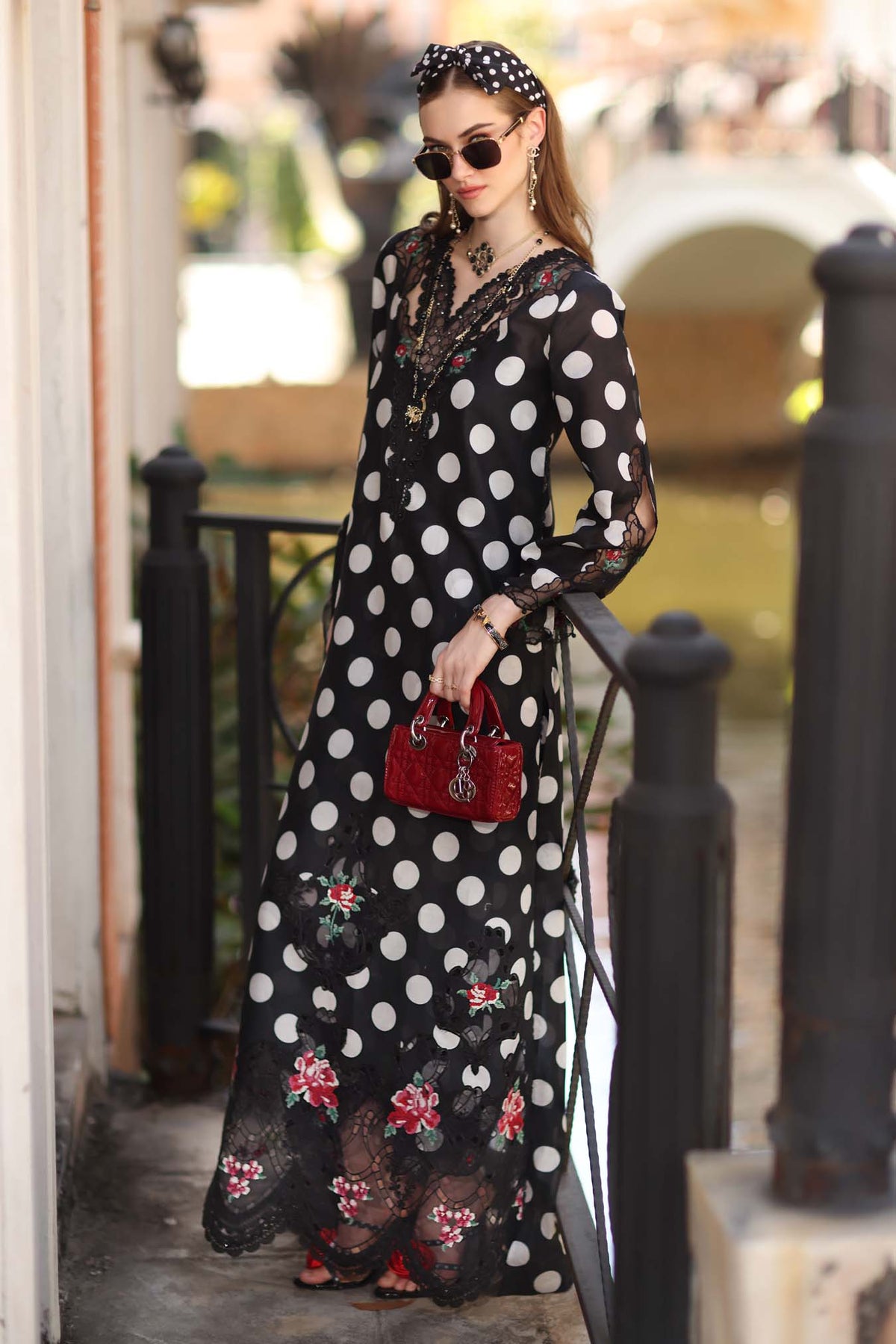Noor by Saadia Asad | Eid Luxe Printkhaas 26 | D4 - A - Black Polka-Brand:Noor by Saadia Asad-Type:Ladies Clothes-Black-Lawn-House of Maryam- Buy in UK, USA
