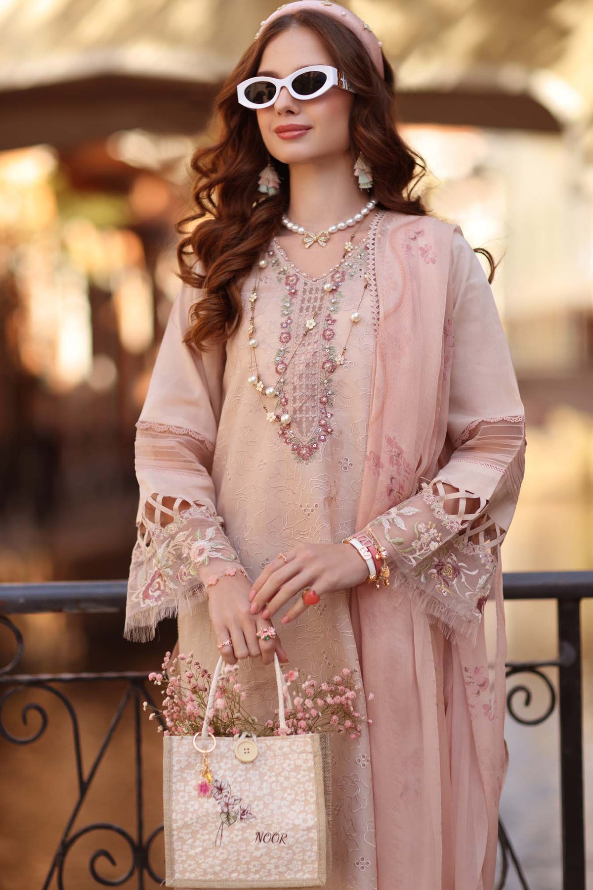 Noor by Saadia Asad | Eid Luxe Printkhaas 26 | D6 - B - Ballet Pink-Brand:Noor by Saadia Asad-Type:Ladies Clothes-Pinkish Gray-Lawn-House of Maryam- Buy in UK, USA