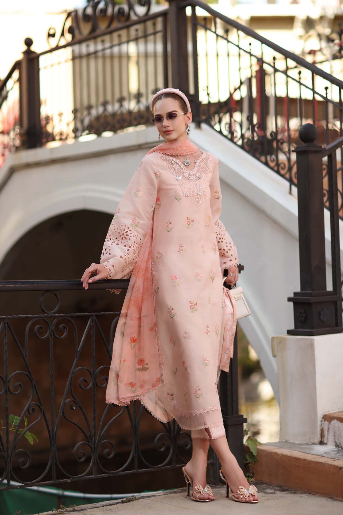 Noor by Saadia Asad | Eid Luxe Printkhaas 26 | D8 - B - Peach Blush-Brand:Noor by Saadia Asad-Type:Ladies Clothes-Peach Pink-Lawn-House of Maryam- Buy in UK, USA