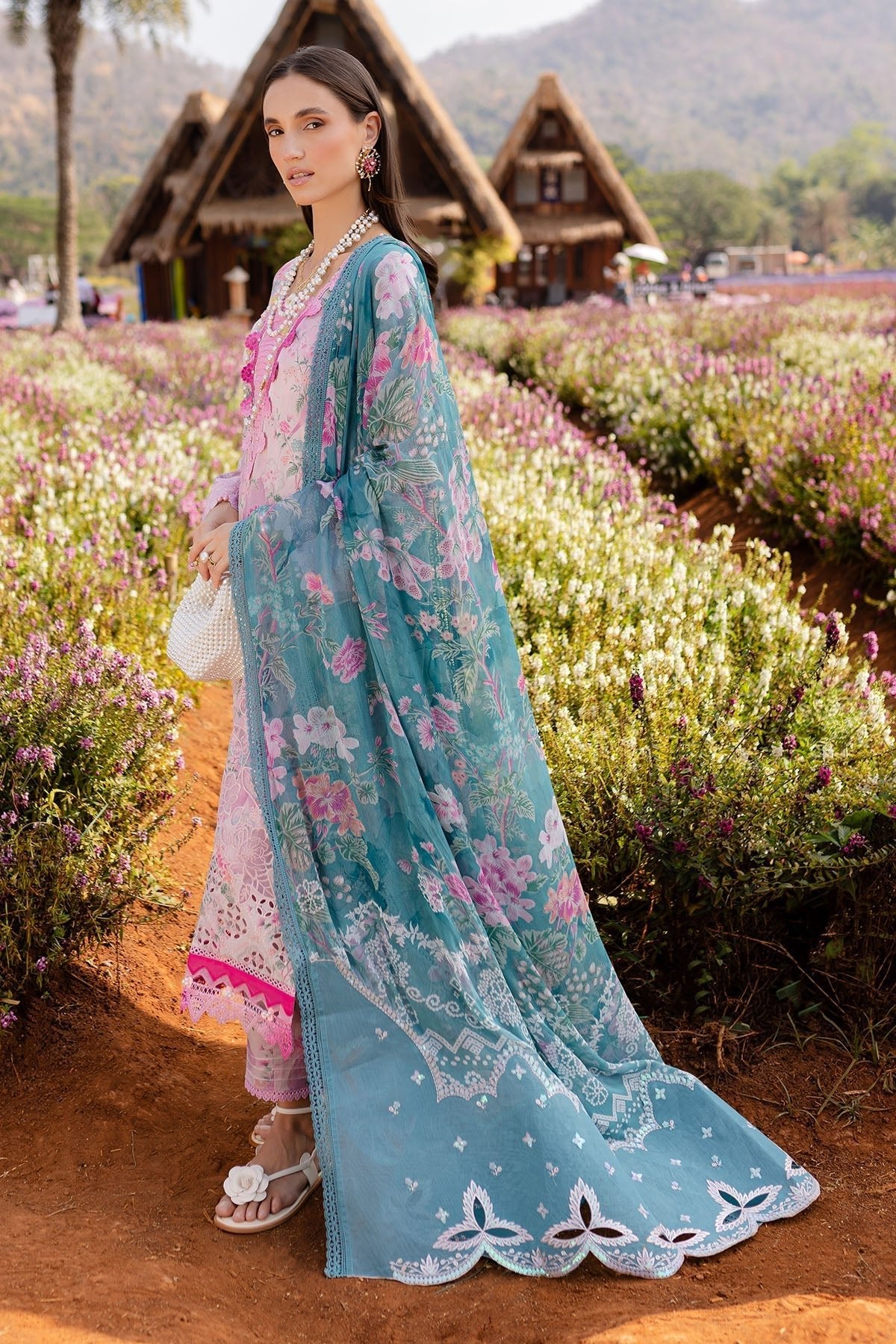 Nureh | Bloom 25 |BL-01-Brand:Nureh-Type:Ladies Clothes-Light Pink-Lawn-House of Maryam- Buy in UK, USA