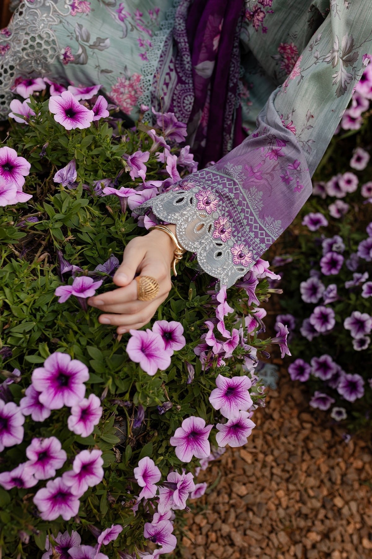 Nureh | Bloom 25 | BL-02-Brand:Nureh-Type:Ladies Clothes-Sea Green-Lawn-House of Maryam- Buy in UK, USA