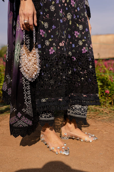 Nureh | Bloom 25 | BL-04-Brand:Nureh-Type:Ladies Clothes-Black-Lawn-House of Maryam- Buy in UK, USA