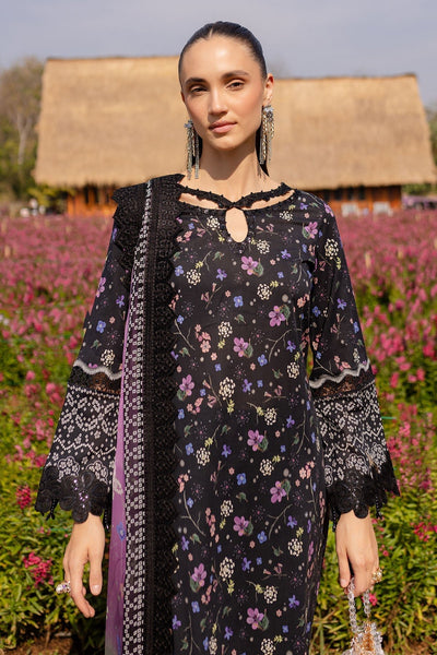 Nureh | Bloom 25 | BL-04-Brand:Nureh-Type:Ladies Clothes-Black-Lawn-House of Maryam- Buy in UK, USA