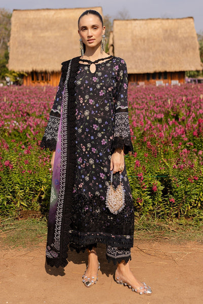Nureh | Bloom 25 | BL-04-Brand:Nureh-Type:Ladies Clothes-Black-Lawn-House of Maryam- Buy in UK, USA