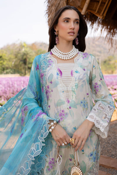 Nureh | Bloom 25 | BL-05-Brand:Nureh-Type:Ladies Clothes-Ivory-Lawn-House of Maryam- Buy in UK, USA
