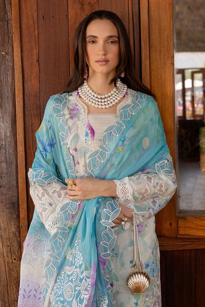 Nureh | Bloom 25 | BL-05-Brand:Nureh-Type:Ladies Clothes-Ivory-Lawn-House of Maryam- Buy in UK, USA