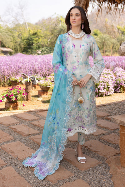 Nureh | Bloom 25 | BL-05-Brand:Nureh-Type:Ladies Clothes-Ivory-Lawn-House of Maryam- Buy in UK, USA