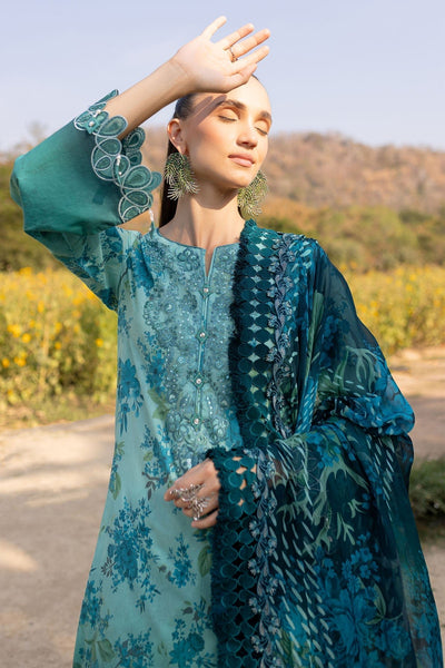 Nureh | Bloom 25 | BL-06-Brand:Nureh-Type:Ladies Clothes-Teal Green-Lawn-House of Maryam- Buy in UK, USA