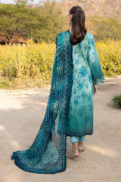Nureh | Bloom 25 | BL-06-Brand:Nureh-Type:Ladies Clothes-Teal Green-Lawn-House of Maryam- Buy in UK, USA