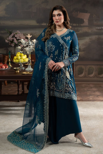 Nureh | Elanora Formals 25 | NEL-67-Brand:Nureh-Type:Ladies Clothes-Deep Teal-Chiffon-House of Maryam- Buy in UK, USA