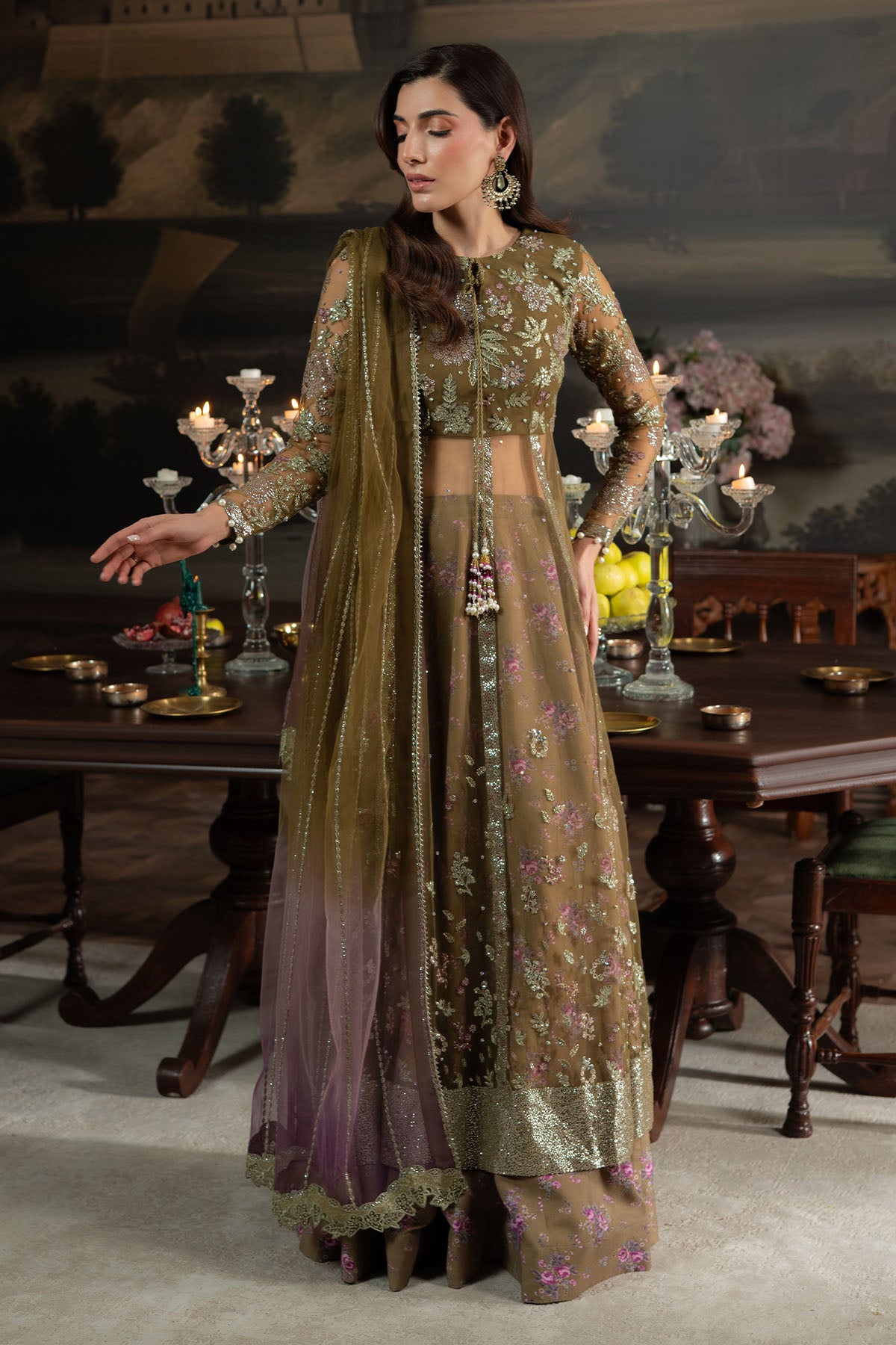 Nureh | Elanora Formals 25 | NEL-68-Brand:Nureh-Type:Ladies Clothes-Mehndi-Net-House of Maryam- Buy in UK, USA