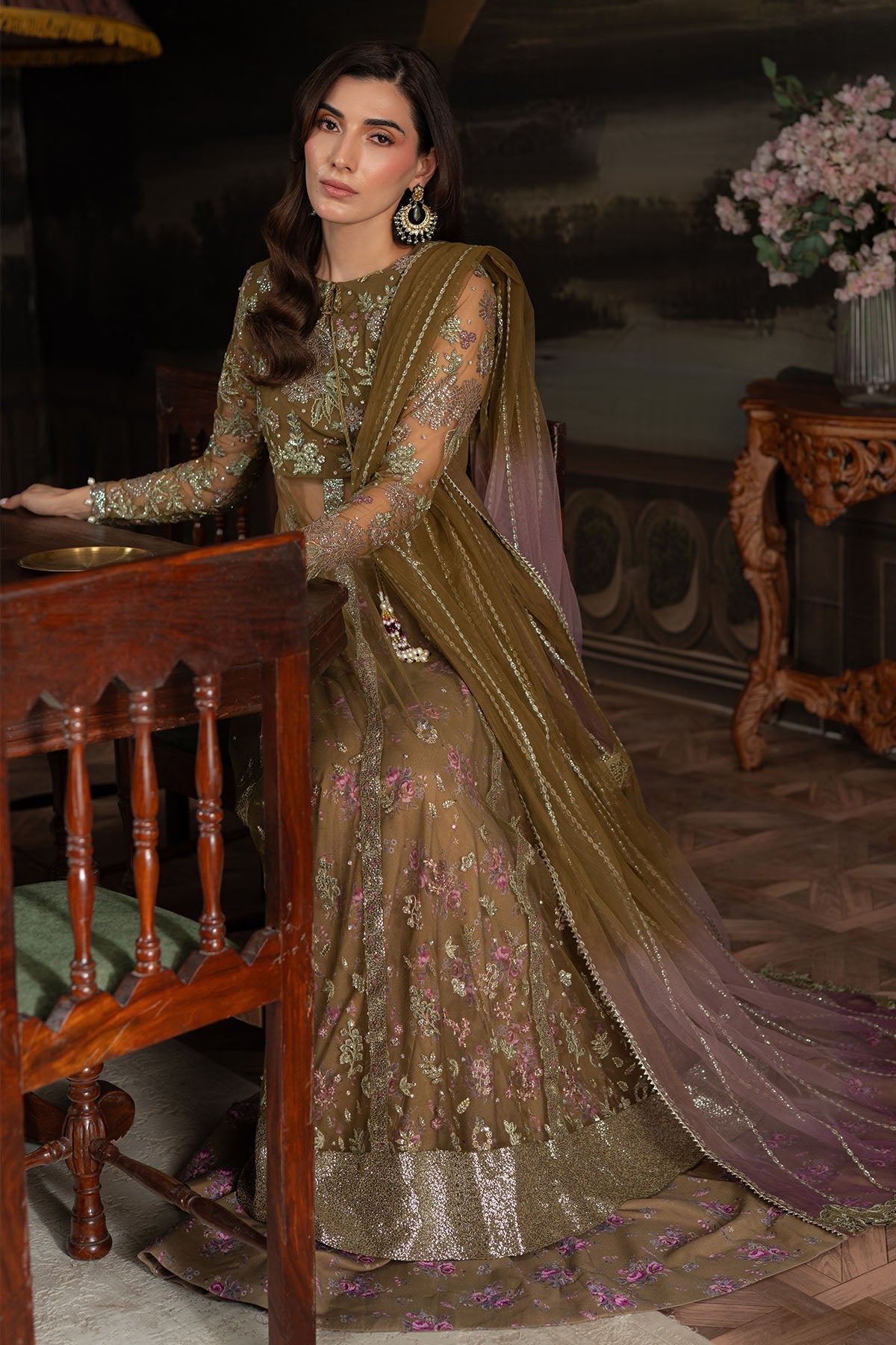 Nureh | Elanora Formals 25 | NEL-68-Brand:Nureh-Type:Ladies Clothes-Mehndi-Net-House of Maryam- Buy in UK, USA