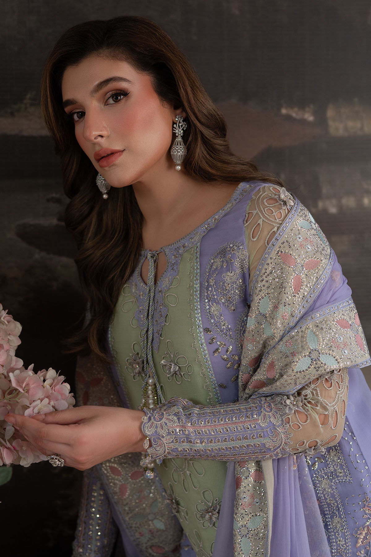 Nureh | Elanora Formals 25 | NEL-70-Brand:Nureh-Type:Ladies Clothes-Light Lavender-Chiffon-House of Maryam- Buy in UK, USA