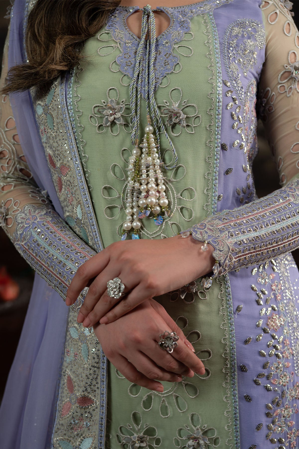 Nureh | Elanora Formals 25 | NEL-70-Brand:Nureh-Type:Ladies Clothes-Light Lavender-Chiffon-House of Maryam- Buy in UK, USA