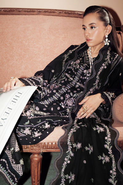 Nureh | Feya Eid Collection | FE-12-Brand:Nureh-Type:Ladies Clothes-Black-Lawn-House of Maryam- Buy in UK, USA
