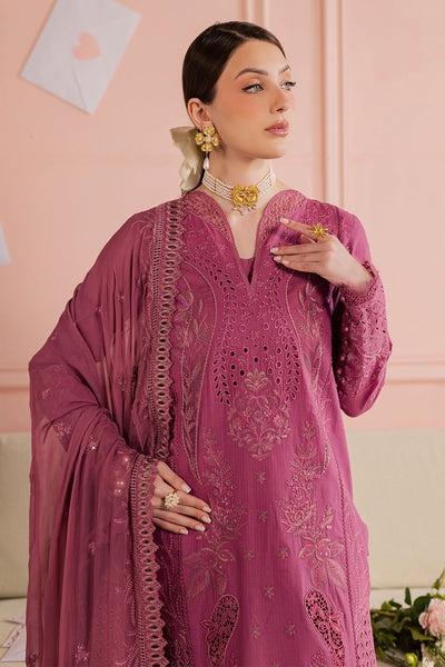 Nureh | Luxury Pret | FE-13-Brand:Nureh-Type:Ladies Clothes-Magenta-Doriya Lawn-House of Maryam- Buy in UK, USA