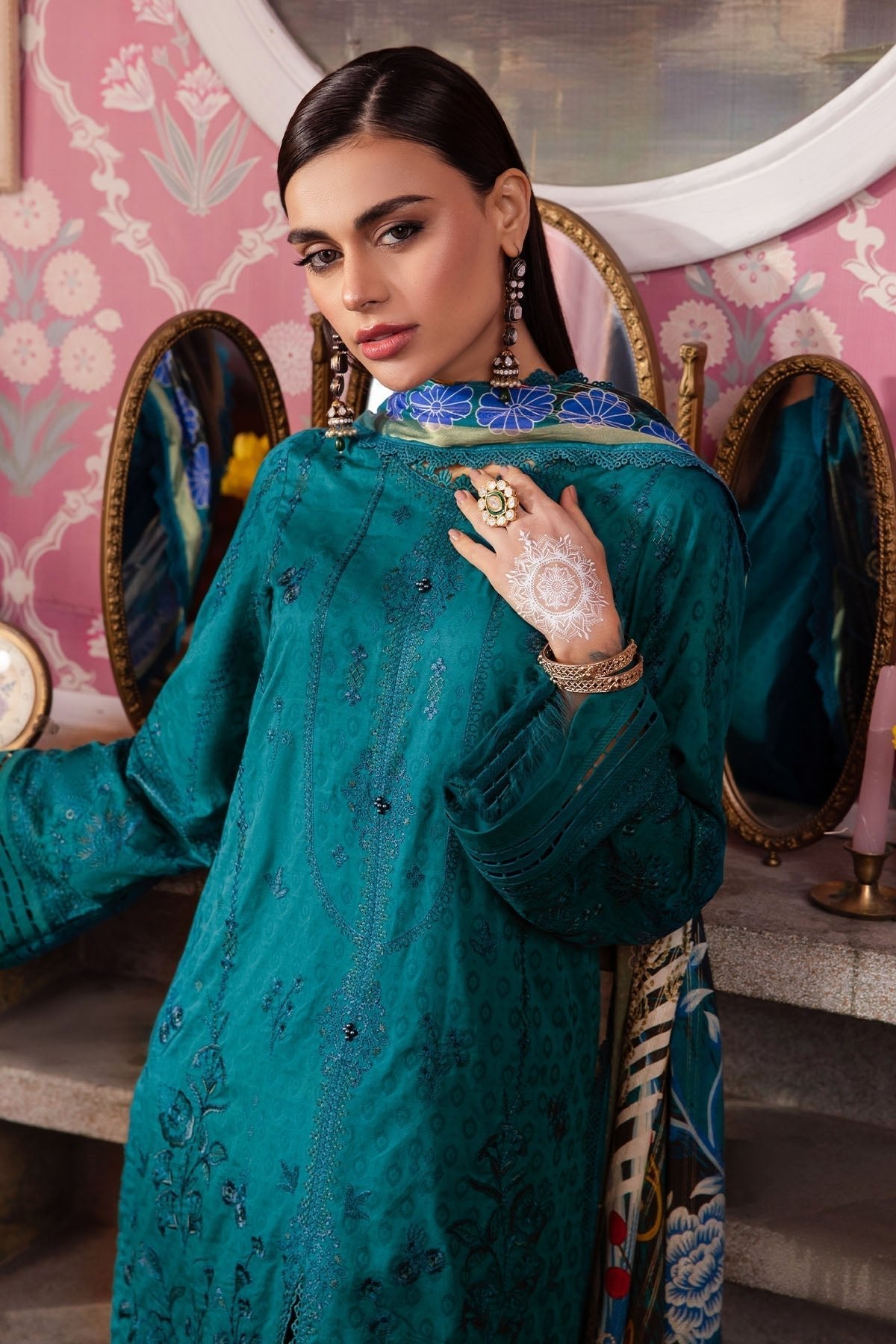Nureh | Maya Lawn | NS-110-Brand:Nureh-Type:Luxury - House of Maryam- Buy in UK, USA