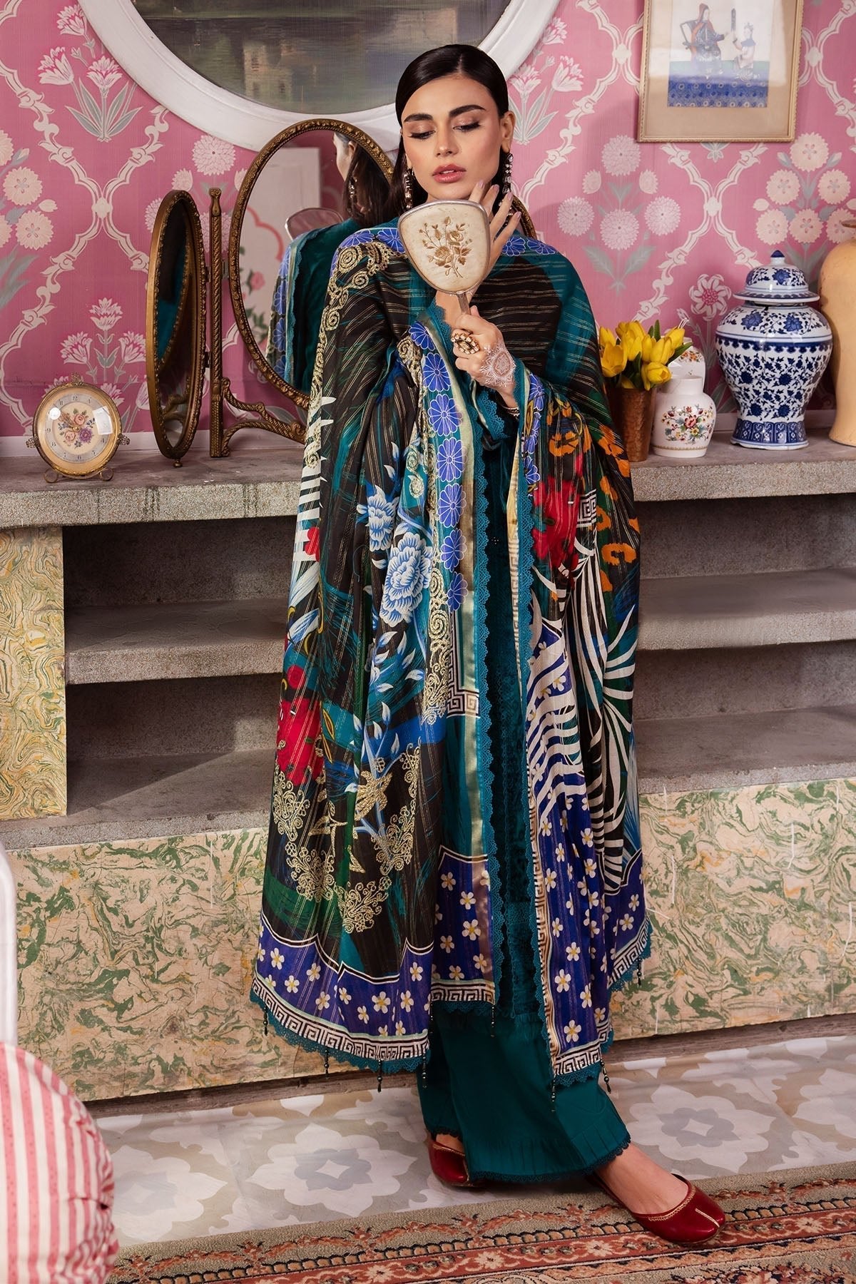 Nureh | Maya Lawn | NS-110-Brand:Nureh-Type:Luxury - House of Maryam- Buy in UK, USA