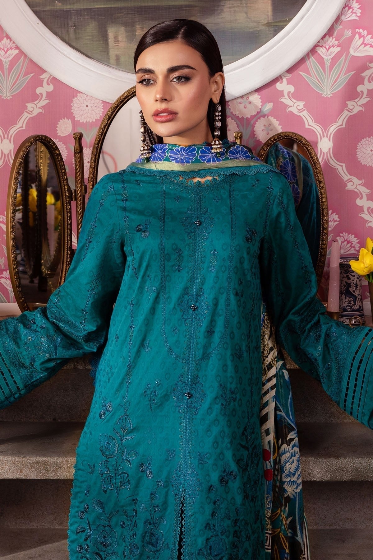 Nureh | Maya Lawn | NS-110-Brand:Nureh-Type:Luxury - House of Maryam- Buy in UK, USA