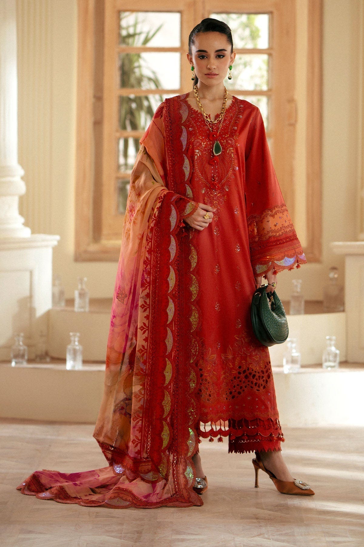 Nureh | Maya Lawn | NS-142-Brand:Nureh-Type:Luxury - House of Maryam- Buy in UK, USA
