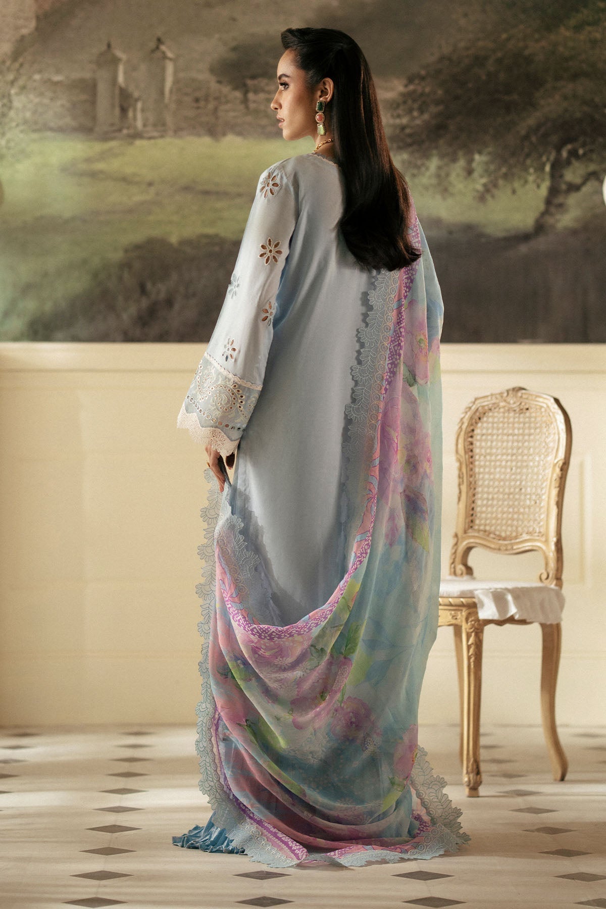 Nureh | Maya Lawn | NS-145-Brand:Nureh-Type:Luxury - House of Maryam- Buy in UK, USA
