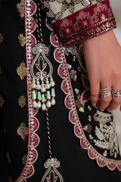 Nureh | Omara Formals | NEL-95-Brand:Nureh-Type:Ladies Clothes-Black-Jacquard-House of Maryam- Buy in UK, USA