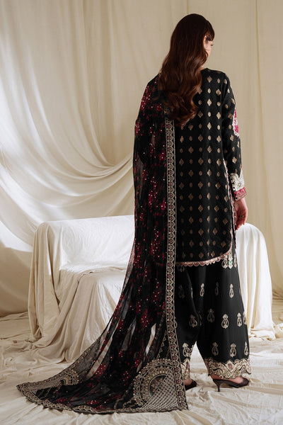 Nureh | Omara Formals | NEL-95-Brand:Nureh-Type:Ladies Clothes-Black-Jacquard-House of Maryam- Buy in UK, USA