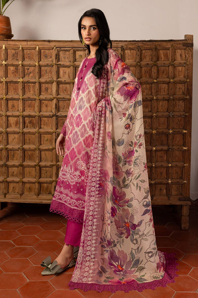 Nureh | Printed lawn 25 | SP-137-Brand:Nureh-Type:Ladies Clothes-Magenta-Lawn-House of Maryam- Buy in UK, USA