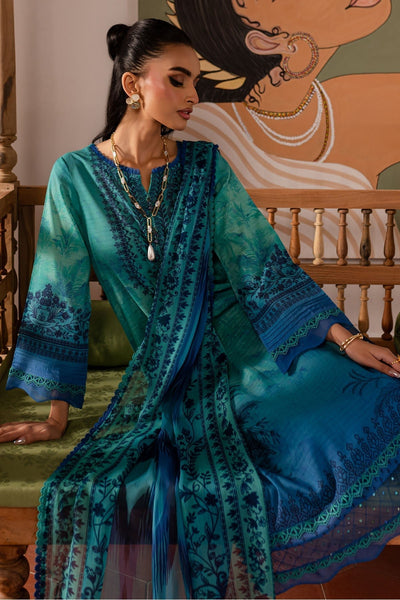 Nureh | Printed lawn 25 | SP-138-Brand:Nureh-Type:Ladies Clothes-Blue-Lawn-House of Maryam- Buy in UK, USA