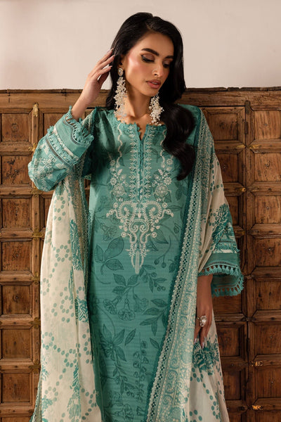 Nureh | Printed lawn 25 | SP-139-Brand:Nureh-Type:Ladies Clothes-Teal Gray-Lawn-House of Maryam- Buy in UK, USA