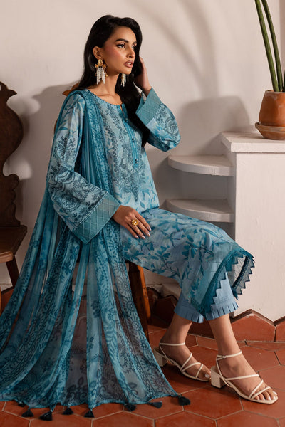 Nureh | Printed lawn 25 | SP-140-Brand:Nureh-Type:Ladies Clothes-Blue-Lawn-House of Maryam- Buy in UK, USA