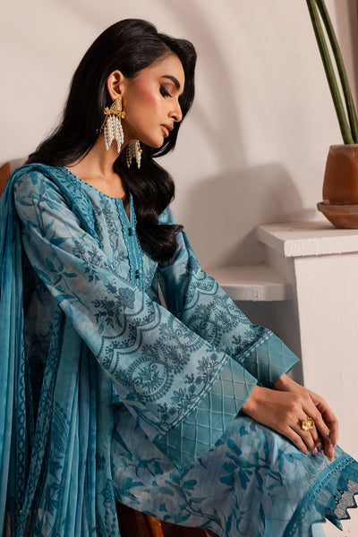 Nureh | Printed lawn 25 | SP-140-Brand:Nureh-Type:Ladies Clothes-Blue-Lawn-House of Maryam- Buy in UK, USA