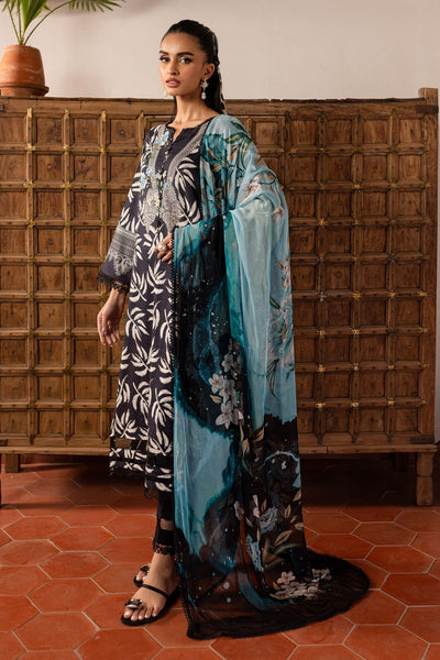 Nureh | Printed Lawn 25 | SP-142-Brand:Nureh-Type:Ladies Clothes-Black-Lawn-House of Maryam- Buy in UK, USA