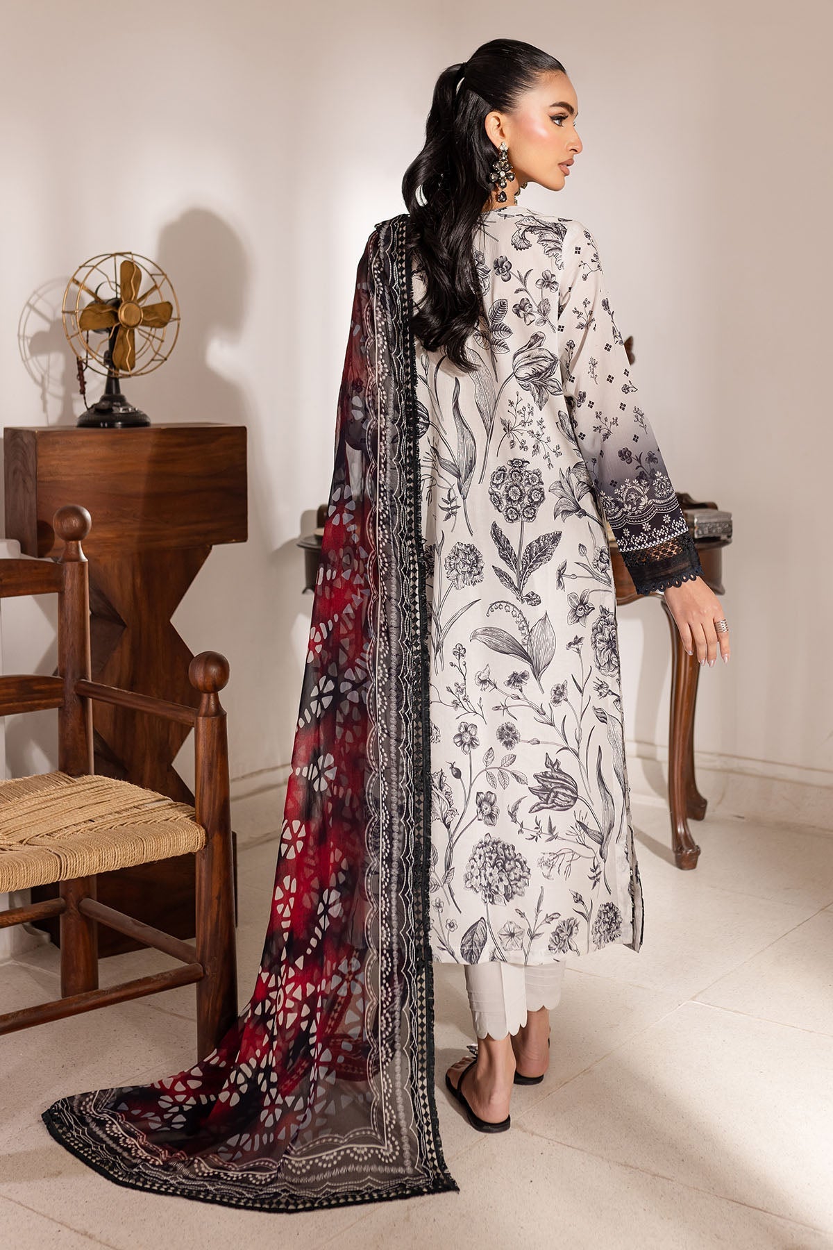 Nureh | Printed Lawn 25 | SP-144-Brand:Nureh-Type:Ladies Clothes-Off White-Lawn-House of Maryam- Buy in UK, USA