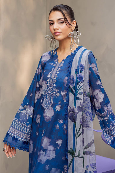 Nureh | Signature Prints 26 | SP-157-Brand:Nureh-Type:Ladies Clothes-Ink Blue-Lawn-House of Maryam- Buy in UK, USA