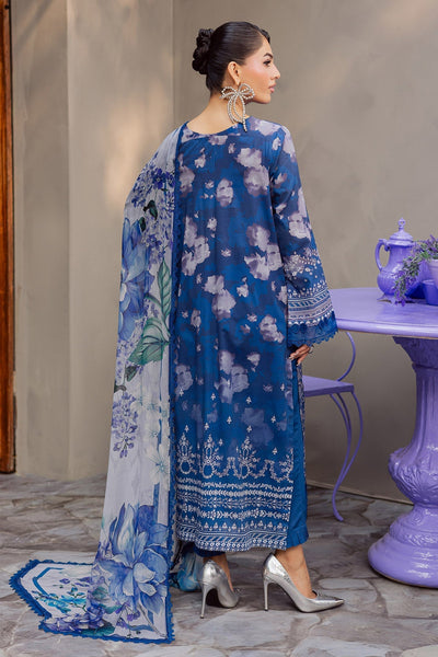 Nureh | Signature Prints 26 | SP-157-Brand:Nureh-Type:Ladies Clothes-Ink Blue-Lawn-House of Maryam- Buy in UK, USA
