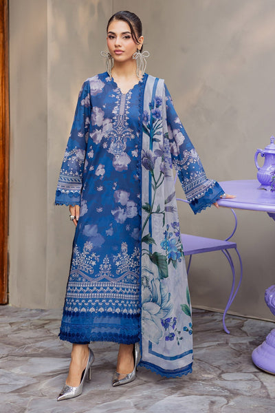 Nureh | Signature Prints 26 | SP-157-Brand:Nureh-Type:Ladies Clothes-Ink Blue-Lawn-House of Maryam- Buy in UK, USA