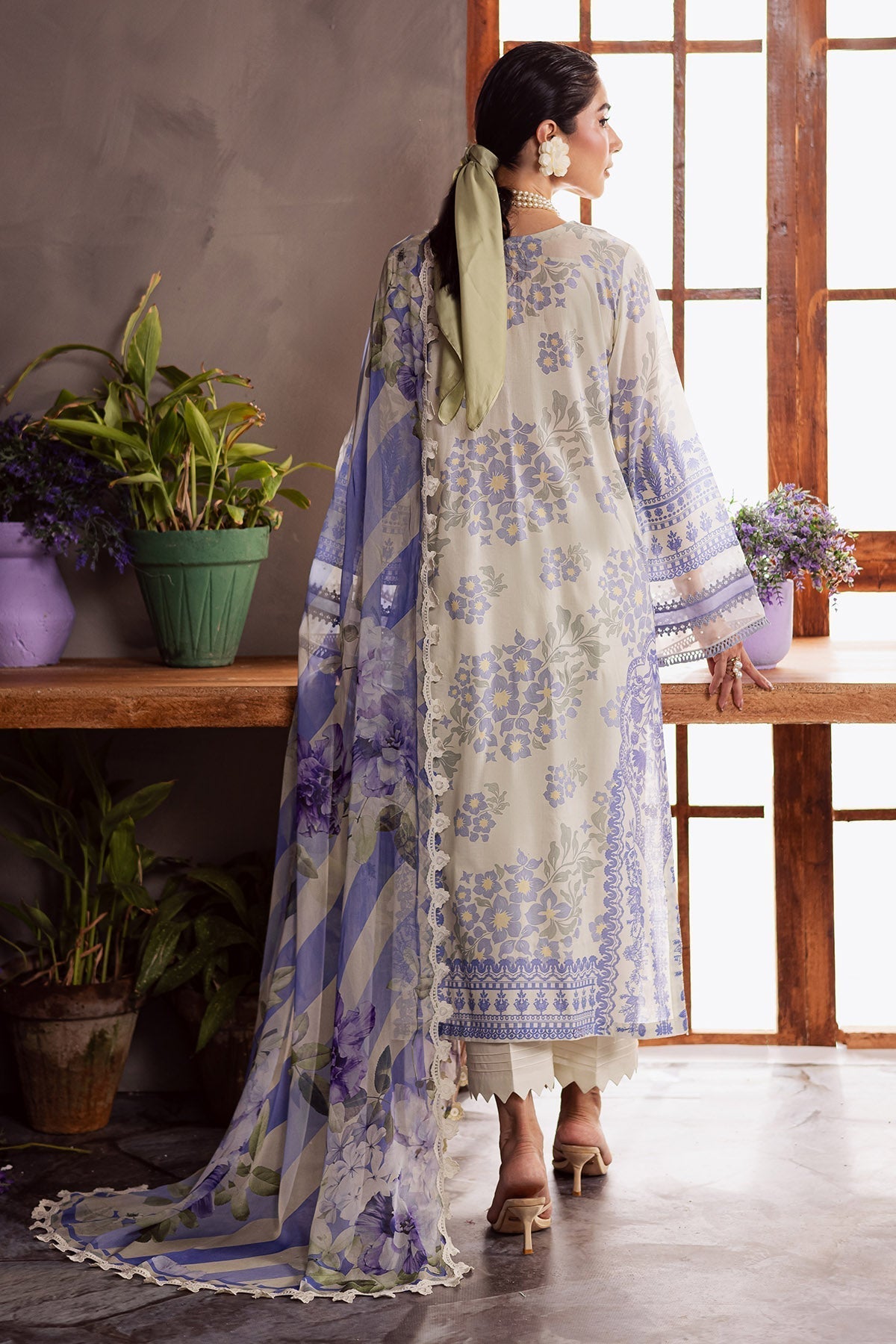Nureh | Signature Prints 26 | SP-159-Brand:Nureh-Type:Ladies Clothes-Ivory-Lawn-House of Maryam- Buy in UK, USA
