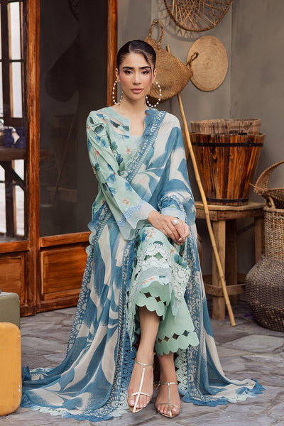 Nureh | Signature Prints 26 | SP-161-Brand:Nureh-Type:Ladies Clothes-Sky Blue-Lawn-House of Maryam- Buy in UK, USA