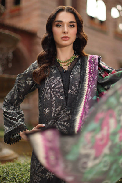 Nureh | Signature Prints 26 | SP-204-Brand:Nureh-Type:Ladies Clothes-Dark Gray-Lawn-House of Maryam- Buy in UK, USA