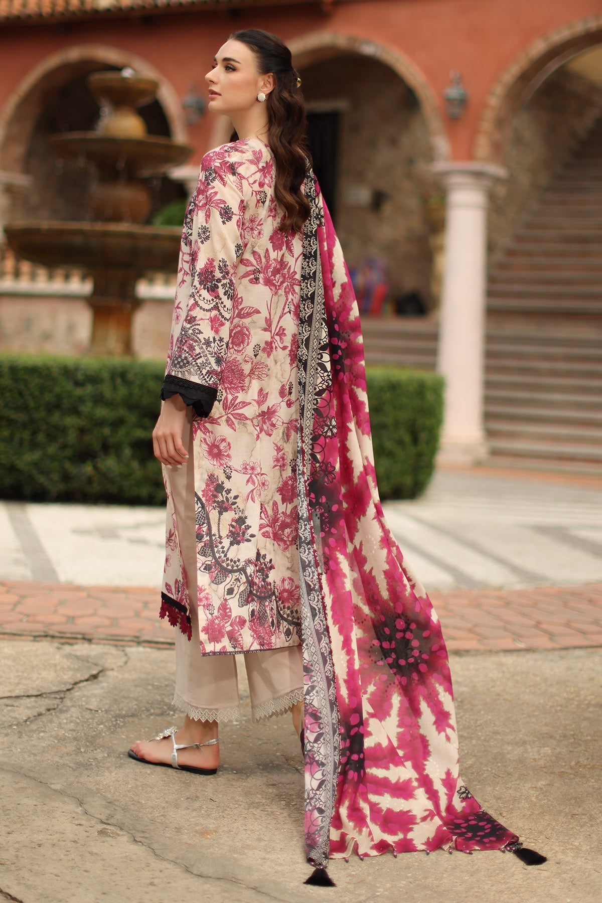 Nureh | Signature Prints 26 | SP-205-Brand:Nureh-Type:Ladies Clothes-Ivory-Lawn-House of Maryam- Buy in UK, USA