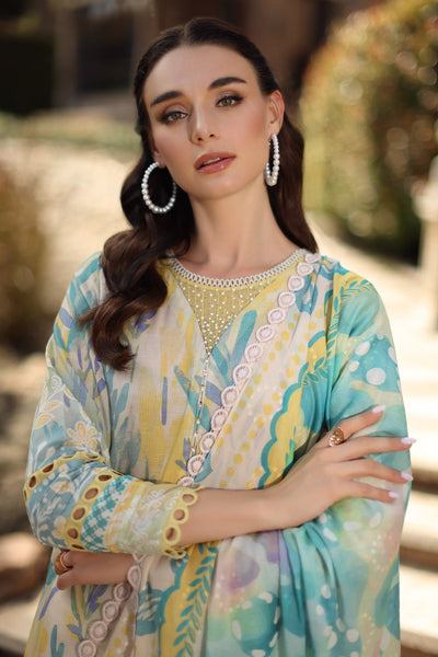 Nureh | Signature Prints 26 | SP-206-Brand:Nureh-Type:Ladies Clothes-Ivory-Lawn-House of Maryam- Buy in UK, USA