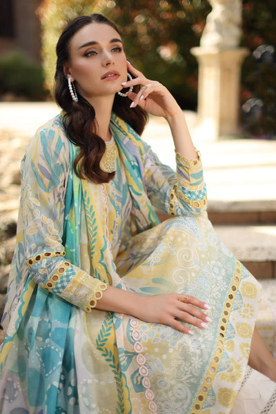 Nureh | Signature Prints 26 | SP-206-Brand:Nureh-Type:Ladies Clothes-Ivory-Lawn-House of Maryam- Buy in UK, USA