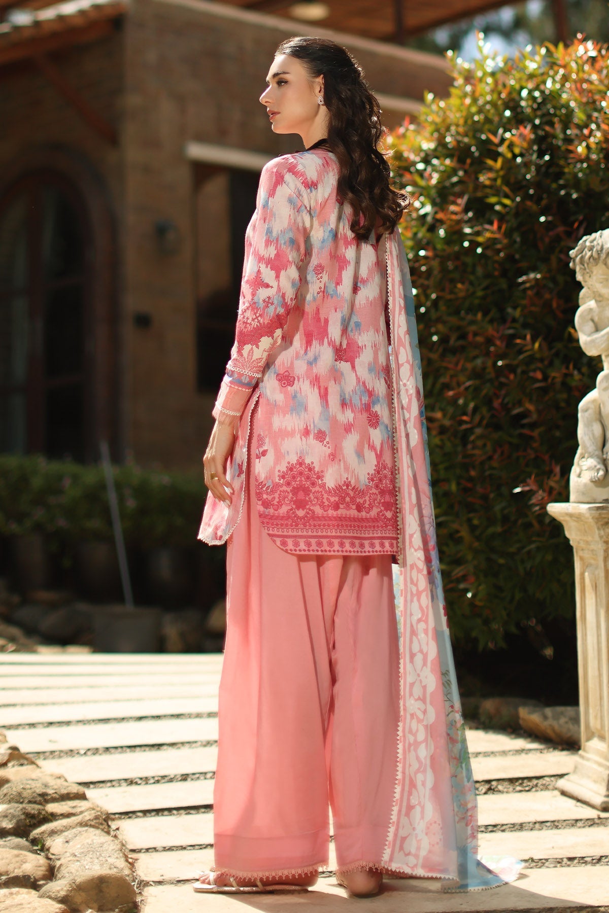 Nureh | Signature Prints 26 | SP-207-Brand:Nureh-Type:Ladies Clothes-Pink-Lawn-House of Maryam- Buy in UK, USA